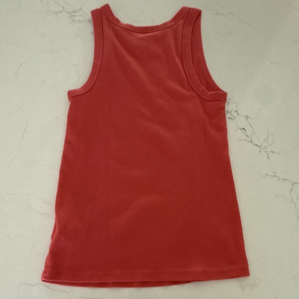 A New Day Girls Large Red Ribbed Knit Stretch Crewneck Sleeveless Tank - Picture 5 of 6